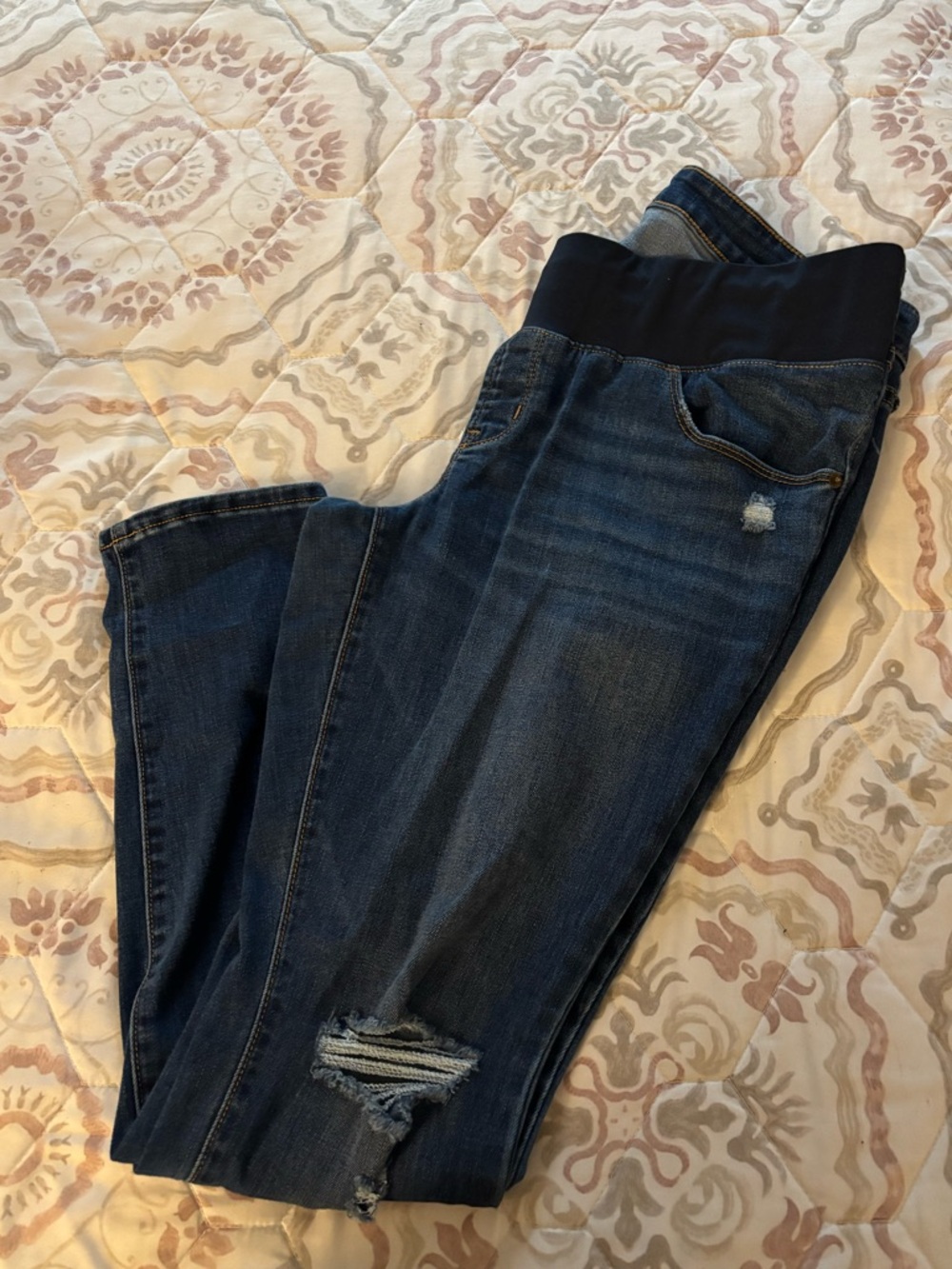 Old Navy Dark Blue Maternity Jeggings with Stretch Waist